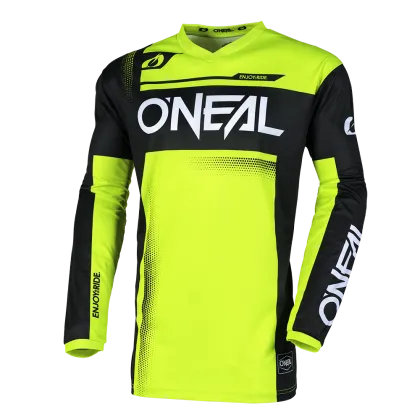 Motocross blouse O`NEAL ELEMENT RACEWEAR BLACK/NEON YELLOW V.25