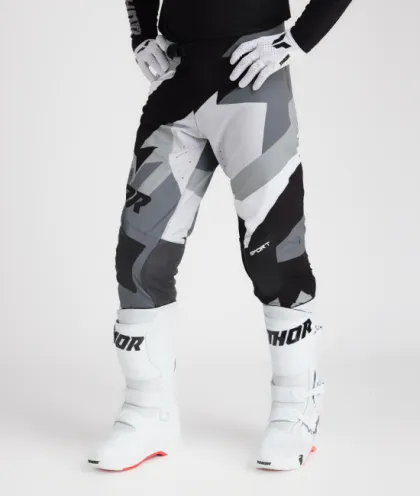 Pantaloni de motocross THOR SPORTMODE BRAVE BLACK