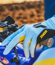 Мотокрос ръкавици THOR SPORTMODE ICONIC BLUE/YELLOW