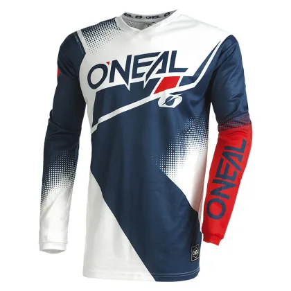 Motocross Jersey O'NEAL RACEWEAR V.22 ΜΠΛΕ/ΛΕΥΚΟ/ΚΟΚΚΙΝΟ