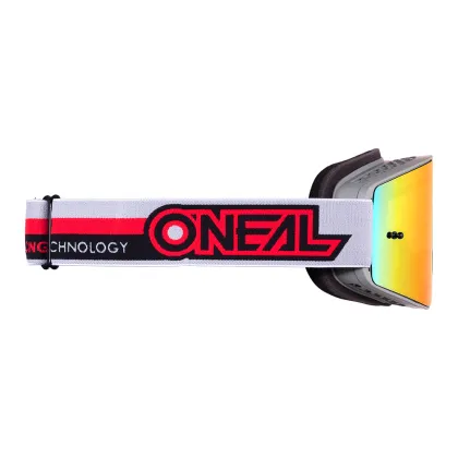 Motocross Goggles B-20 PROXY GRAY/RED-RADIUM RED