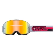 Motocross Goggles B-20 PROXY GRAY/RED-RADIUM RED