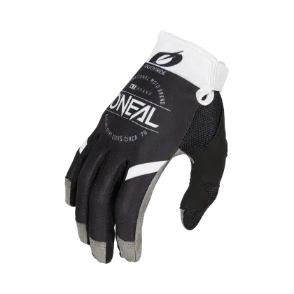 Motocross Gloves O'NEAL MAYHEM BRAND V.23 BLACK/WHITE