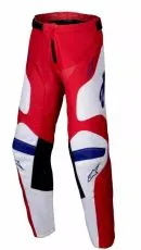 Pantaloni de motocross pentru copii ALPINESTARS RACER VEIL ROȘU/ALB