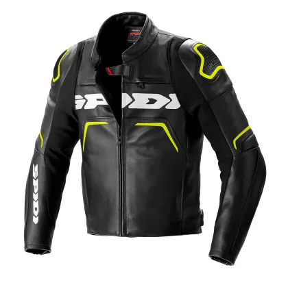 Кожено яке за мотор SPIDI EVORIDER 2 BLACK/FLUO YELLOW