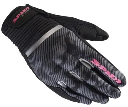 Mănuși motociclete textile de damă SPIDI FLASH CE CAMOUFLAGE NEGRU