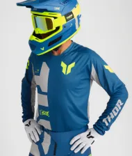 Motocross Jersey THOR LAUNCHMODE FORGE BLUE