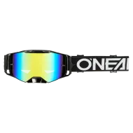 Motocross Goggles O'NEAL B-55 CRAM BLACK/WHITE - RADIUM GOLD