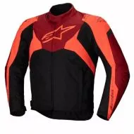 Υφασμάτινο μπουφάν ALPINESTARS T-JAWS V4 ΑΔΙΑΒΡΟΧΟ ΜΑΥΡΟ/ΚΟΚΚΙΝΟ FLUO