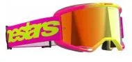 Ochelari de motocross ALPINESTARS VISION 5 WORDMARK PNK/YLW MIRROR-RED