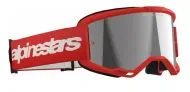 Ochelari de motocross ALPINESTARS VISION 3 WORDMARK RED MIRROR-SIL