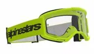 Motocross goggles ALPINESTARS VISION 3 WORDMARK YLW CLEAR