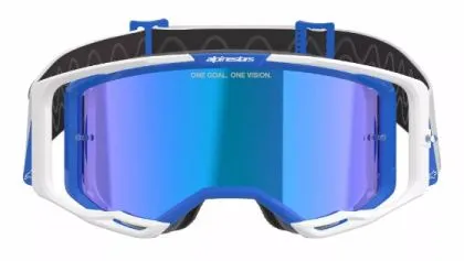 Ochelari de motocross ALPINESTARS VISION 8 CORP BL/WT MIRROR-BLUE