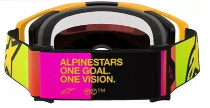 ALPINESTARS VISION 8 CORP YLW/PINK MIRROR-RED motocross goggles