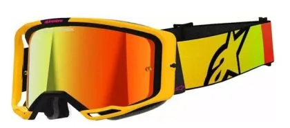 ALPINESTARS VISION 8 CORP YLW/PINK MIRROR-RED motocross goggles
