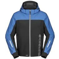 Textile motorcycle jacket SPIDI HOODIE H2OUT II BLACK/BLUE