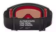 Motocross Goggles ALPINESTARS SUPERTECH CORP BLACK/RED MIRROR-SILVER
