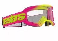 Motocross Goggles ALPINESTARS VISION 5 WORDMARK PINK/YLW CLEAR