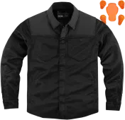 Motorcycle shirt ICON UPSTATE RIDING SHIRT BLACK