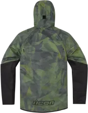 Textile motorcycle jacket ICON AIRFORM BATTLESCAR - GREEN