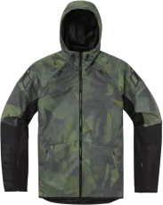 Textile motorcycle jacket ICON AIRFORM BATTLESCAR - GREEN