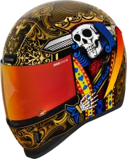 Каска ICON  AIRFORM SUICIDE KING GOLD