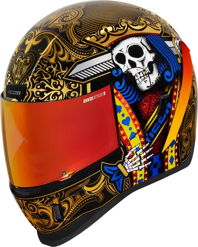 Helmet ICON AIRFORM SUICIDE KING GOLD