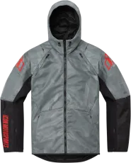 Textile motorcycle jacket ICON AIRFORM BATTLESCAR - GRAY