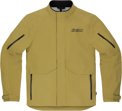 Textile motorcycle jacket ICON STORMHAWK WP - TAN