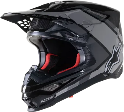 Casca Motocross ALPINESTARS SM10 Carb NEGRU/GRI