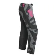 Pantaloni de motocross de damă THOR DEGHIZARE SECTOR FEMEI GRI/ROZ