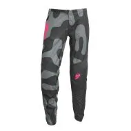 Pantaloni de motocross de damă THOR DEGHIZARE SECTOR FEMEI GRI/ROZ