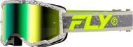 Motocross Goggles FLY RACING Zone Dark Grey/Hi-Vis - Iridescent Green Mirror Lens 2025