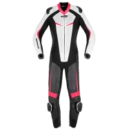 Дамски кожен мото екип SPIDI TRACK PERF PRO Black/Fuchsia