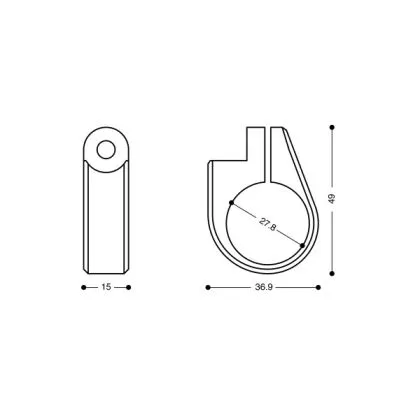Bracket for Barracuda mirrors or indicators
