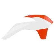 Plastic radiator covers Polisport KTM SX / SX-F / EXC / EXC-F / XC / XC-F KTM White/Orange OEM Color