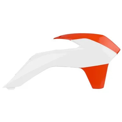 Πλαστικά καλύμματα καλοριφέρ Polisport KTM SX / SX-F / EXC / EXC-F / XC / XC-F KTM Λευκό/Πορτοκαλί χρώμα OEM