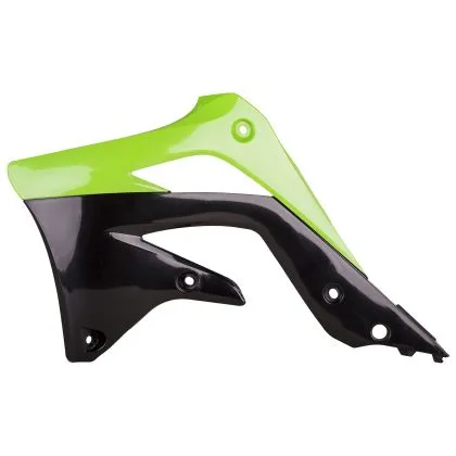 Πλαστικά καλύμματα καλοριφέρ Polisport Kawasaki KX450F - 2012-15 Πράσινο/Μαύρο Χρώμα OEM