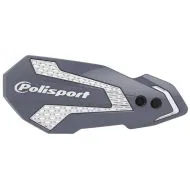 Handlebar protectors POLISPORT MX FLOW RMZ450(07->) KX450F(08-18)YZF(04-07) GRAY/WHITE