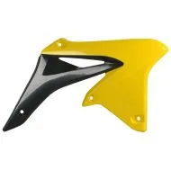 Plastic radiator covers Polisport Suzuki RMZ250 - 2010-18 Black/Yellow OEM Color