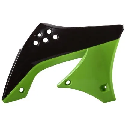 Πλαστικά καλύμματα καλοριφέρ Polisport Kawasaki KX450F (10/11) - 2009-11 Μαύρο/Πράσινο OEM Χρώμα