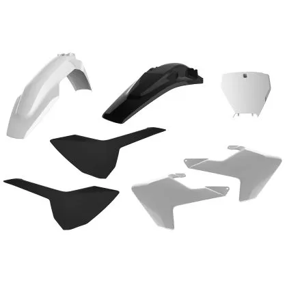 Polisport Plastic MX Kit για Husqvarna TC125/250; FC250/350/450 2016-18 Λευκό/Μαύρο