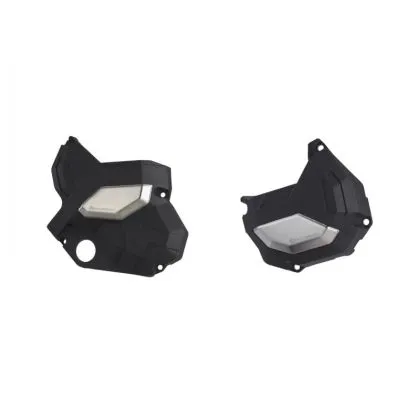 Kit engine cover protector POLISPORT KAWASAKI Z650 - KIT ENGINE COVER PROTECTOR BLACK - 2017-2023 MODELS