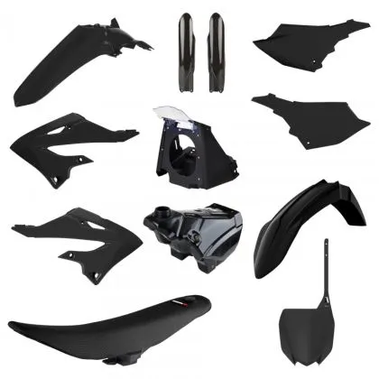 Set of restyling plastics POLISPORT Restyling Kit Yamaha YZ 125/250 (2002-2021) Black