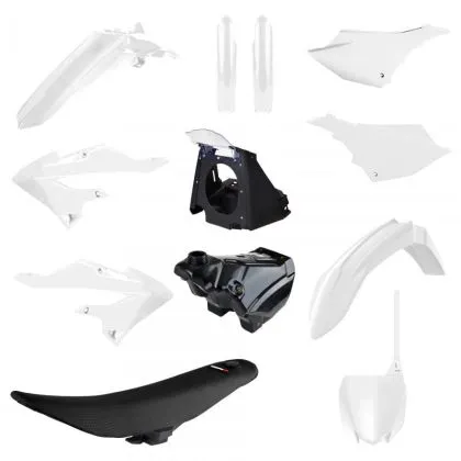 Set of restyling plastics POLISPORT Restyling Kit Yamaha YZ 125/250 (2002-2021) White