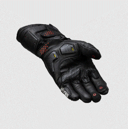 KNOX Oulton MK2 Leather Gloves – Black/Red
