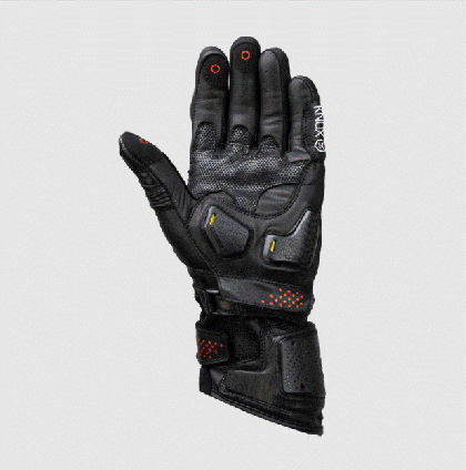 KNOX Oulton MK2 Leather Gloves – Black/Red