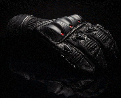 KNOX Oulton MK2 Leather Gloves – Black/Red