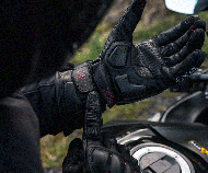 KNOX Oulton MK2 Leather Gloves – Black/Red
