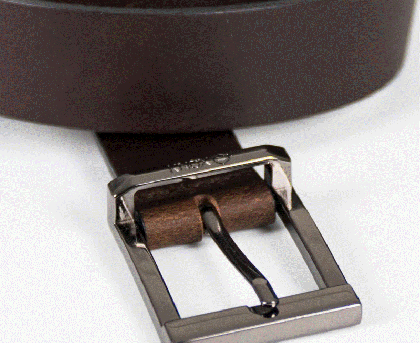 Leather belt KNOX JEAN BROWN